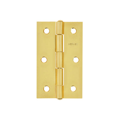 Bisagra rectangular 3-1/2", acero latonado