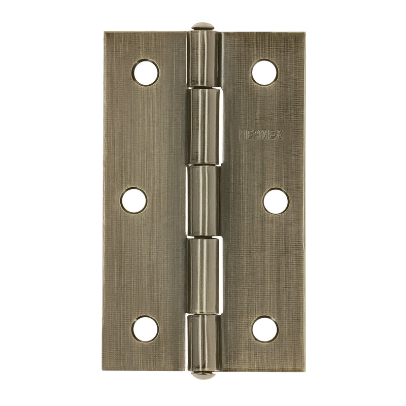Bisagra rectangular 3-1/2' latón antiguo, Hermex