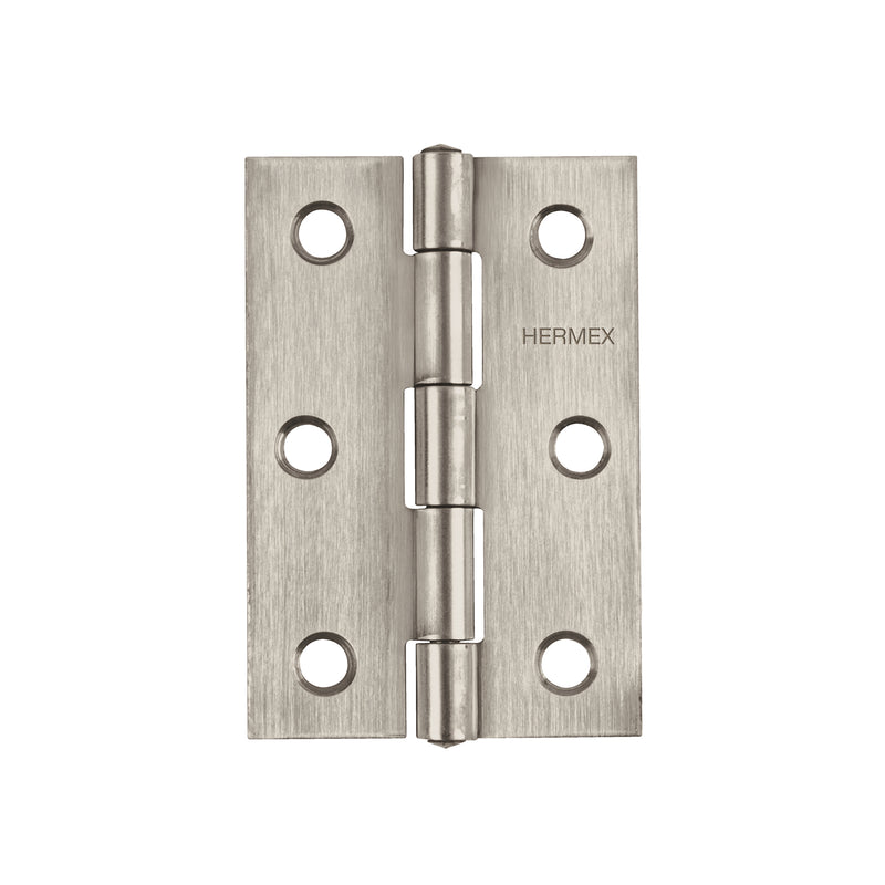 Bisagra rectangular 3-1/2", acero inoxidable