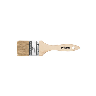 Brocha económica, mango de madera, 2", Pretul