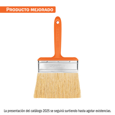 Brocha para encalar, mango de plástico, 5"