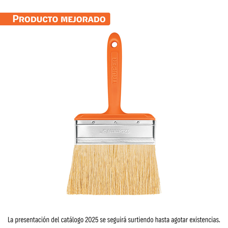Brocha para encalar, mango de plástico, 5"