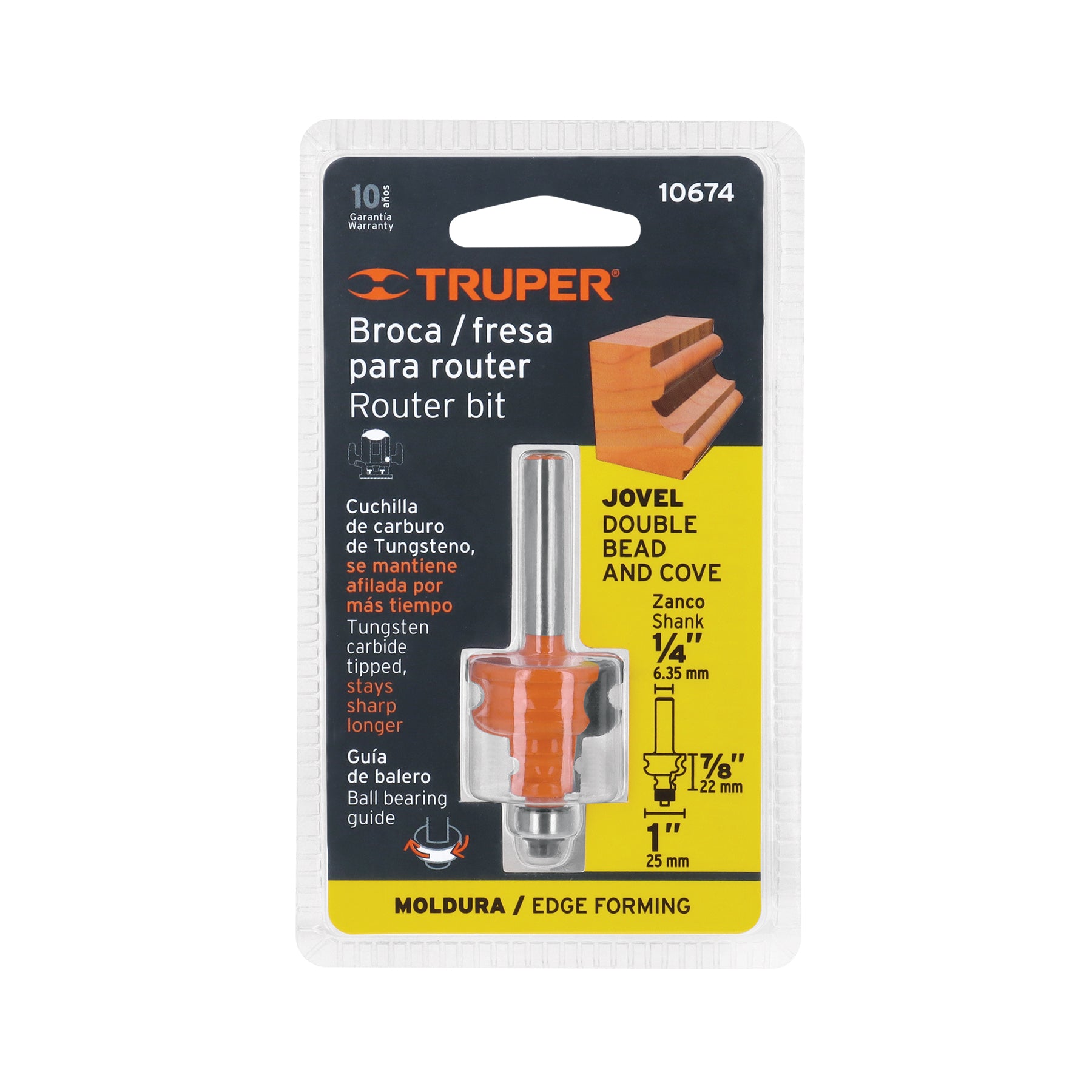 Broca router, jovel, 1", con balero