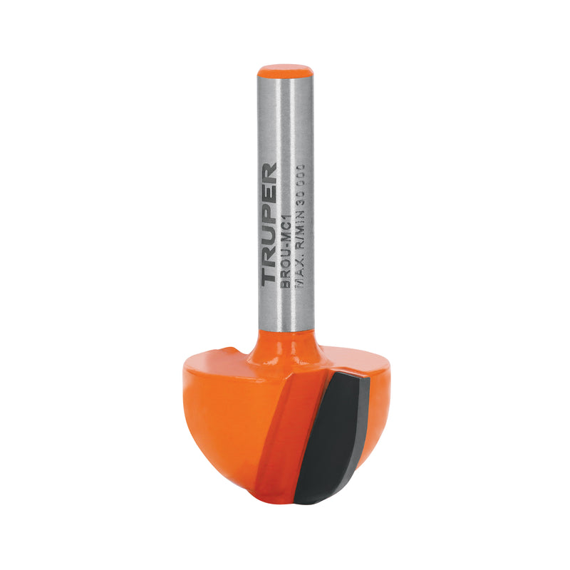 Broca para router, media caña, 1'