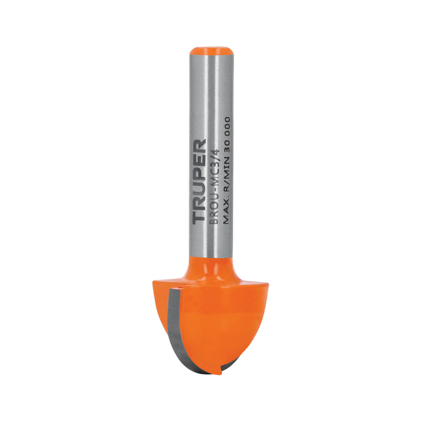 Broca para router, media caña, 3/4"