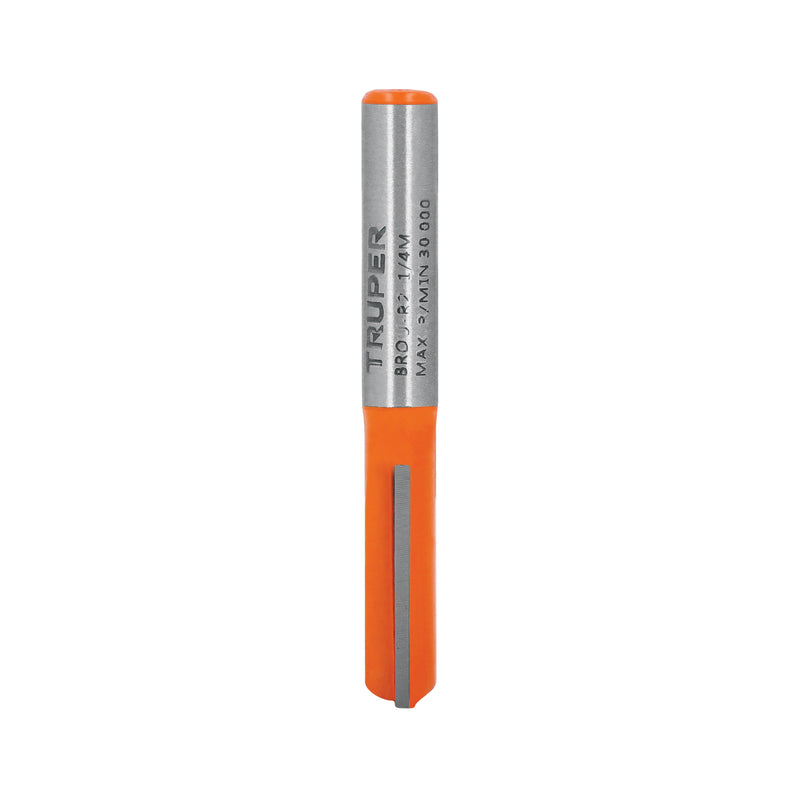 Broca para router, recta 2 filos, 1/4", mediana