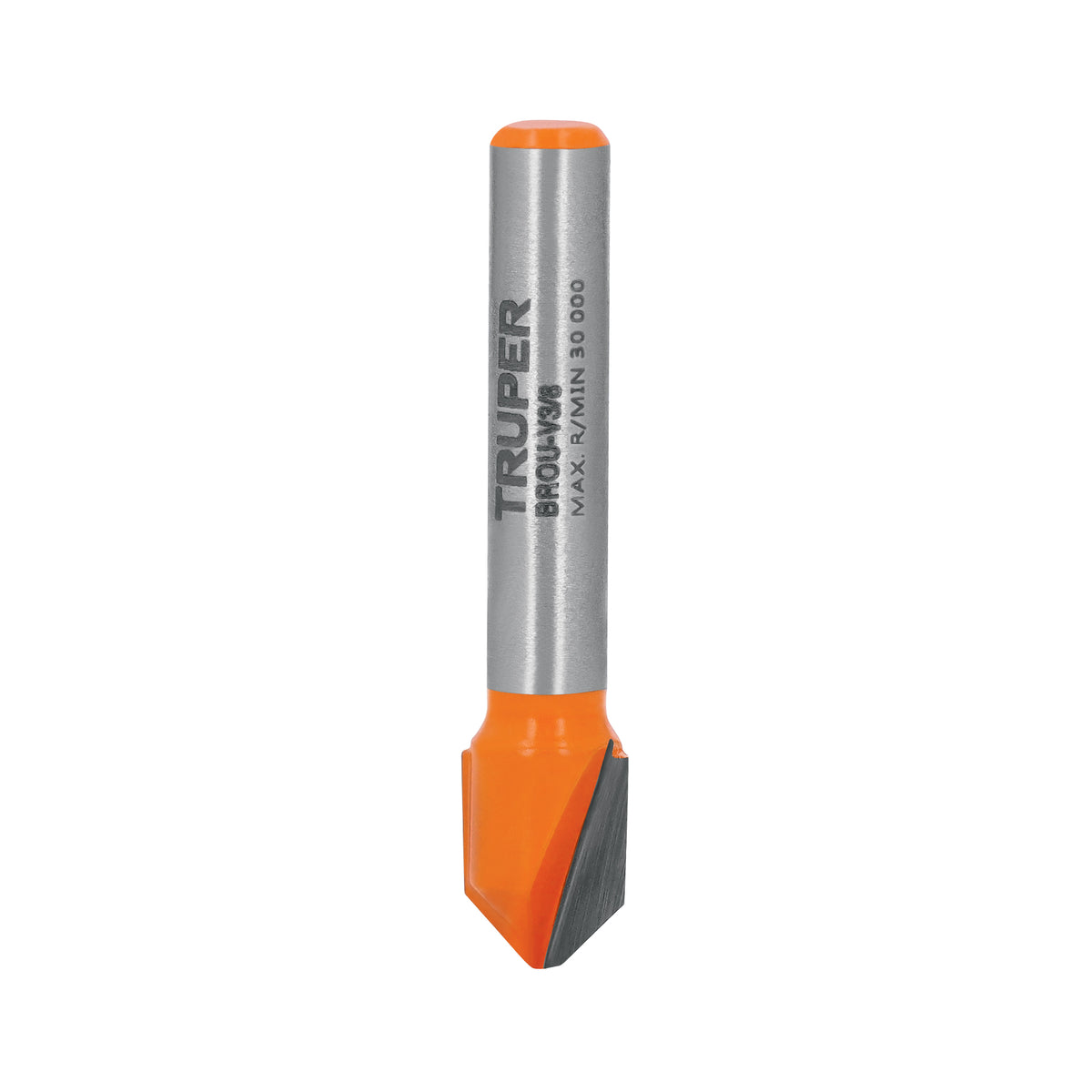 Broca para router, corte en "v", 3/8"