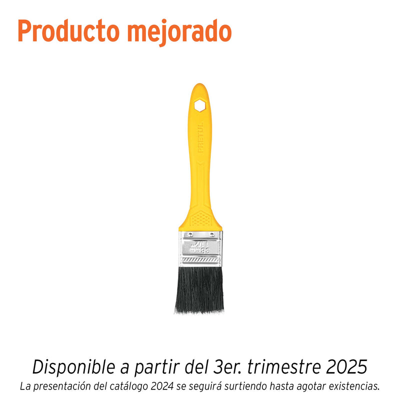 Brocha, mango de plástico, 1-1/2", Pretul