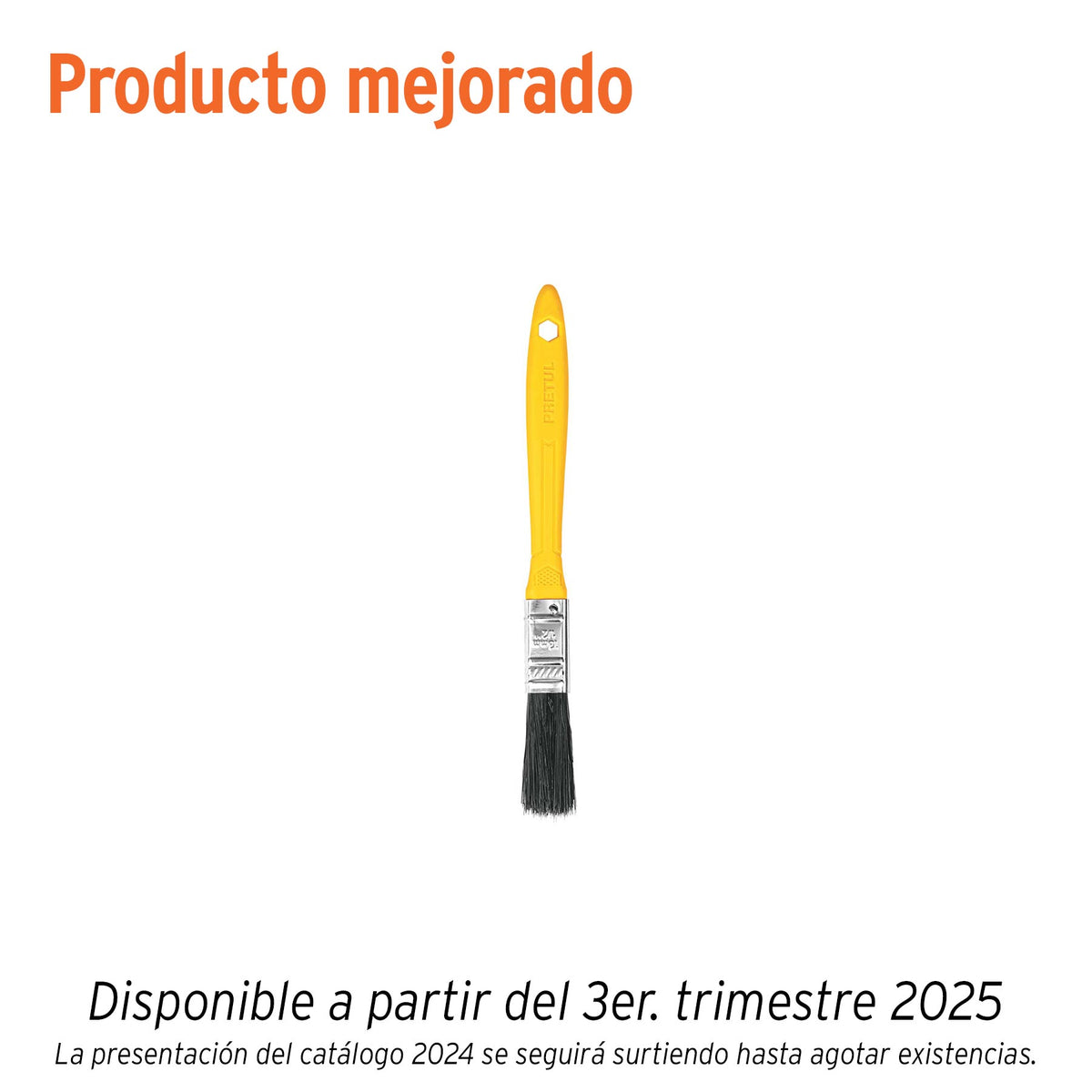 Brocha, mango de plástico, 1/2", Pretul