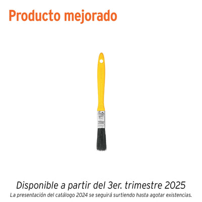 Brocha, mango de plástico, 1/2", Pretul