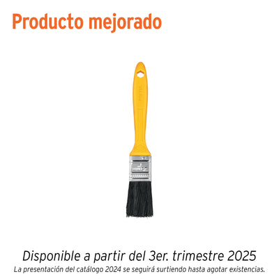 Brocha, mango de plástico, 1", Pretul