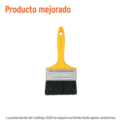Brocha uso general de 4" con mango de plástico, PRETUL