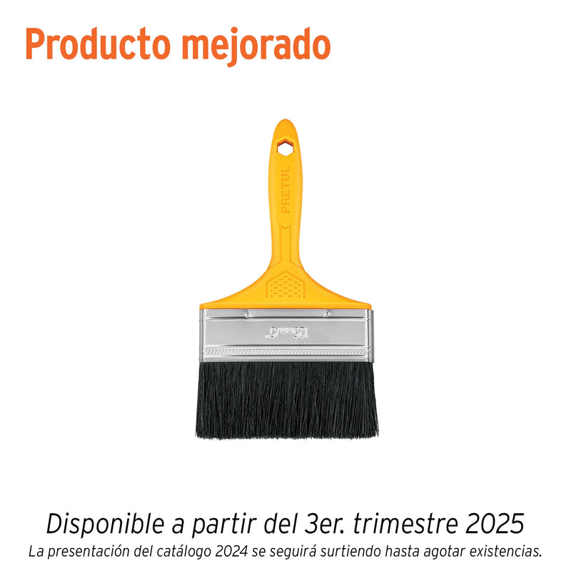 Brocha, mango de plástico, 5", Pretul