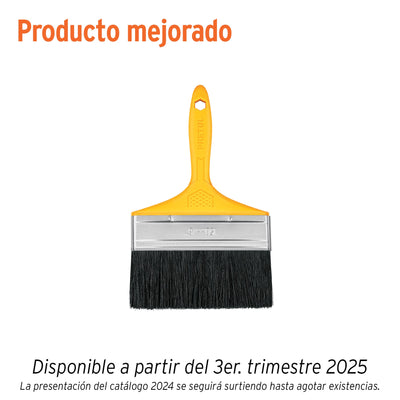 Brocha uso general de 6" con mango de plástico, PRETUL