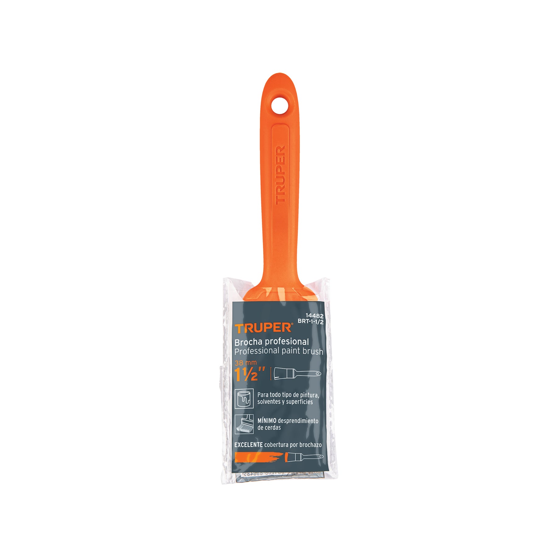 Brocha, mango de plástico, 1-1/2"