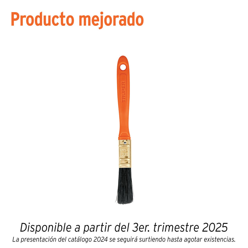 Brocha, mango de plástico, 1/2"