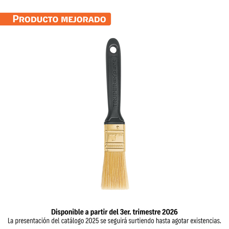 Brocha, mango de plástico, 1", Truper Expert