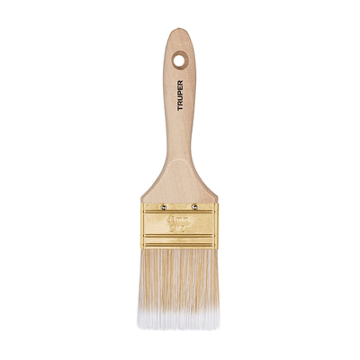 Brocha cerdas sintéticas,mango de madera, corte recto, 2-1/2
