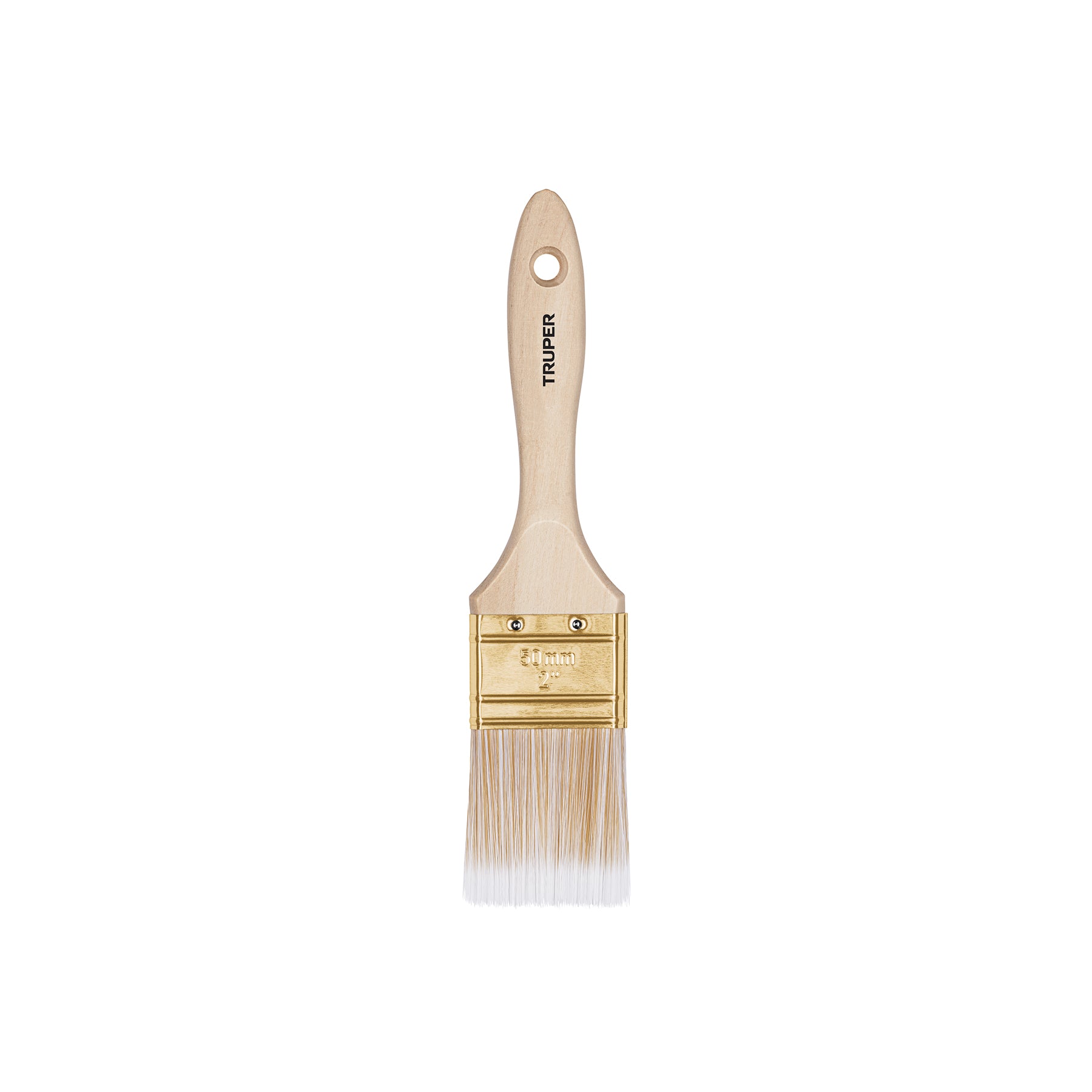 Brocha cerdas sintéticas,mango de madera, corte recto, 2"