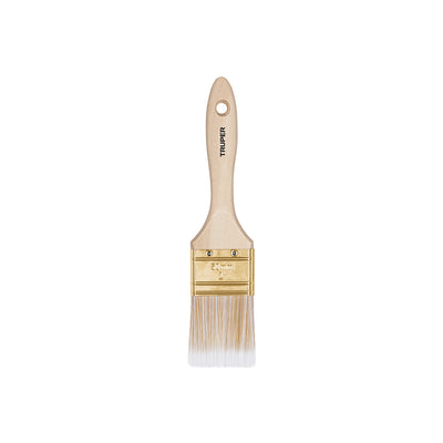 Brocha cerdas sintéticas,mango de madera, corte recto, 2"