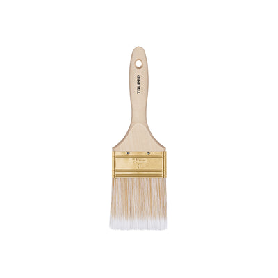 Brocha cerdas sintéticas,mango de madera, corte recto, 3"
