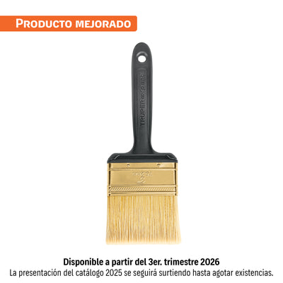 Brocha, mango de plástico, 3", Truper Expert