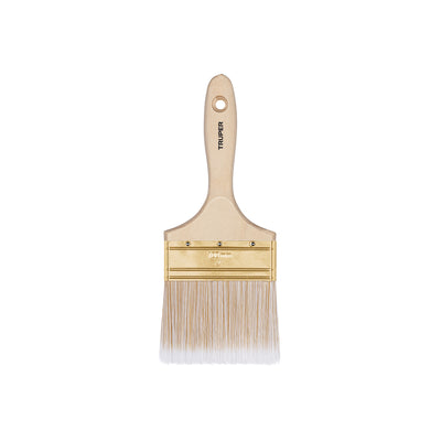 Brocha cerdas sintéticas,mango de madera, corte recto, 4"