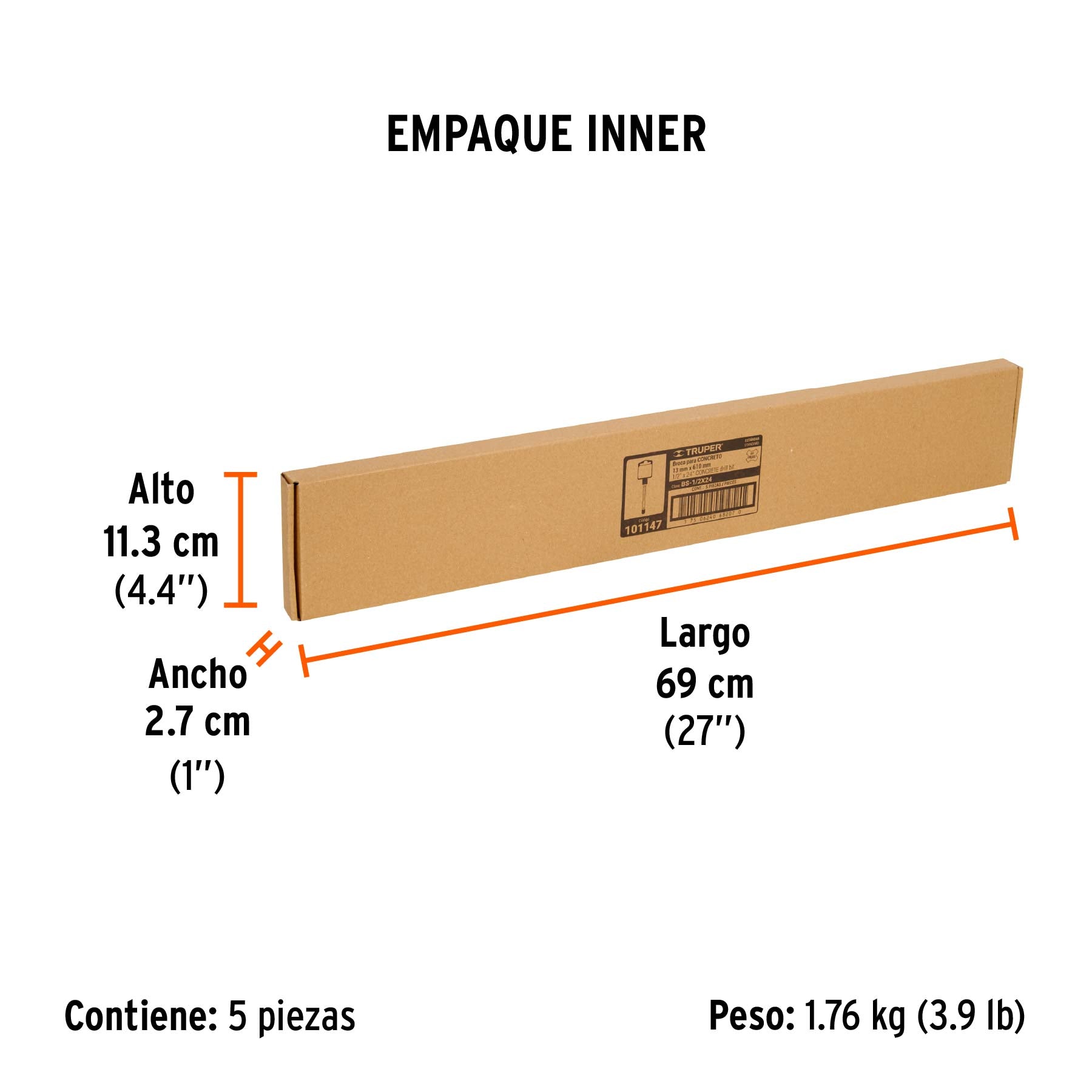 Broca SDS Plus 1/2 x 24'
