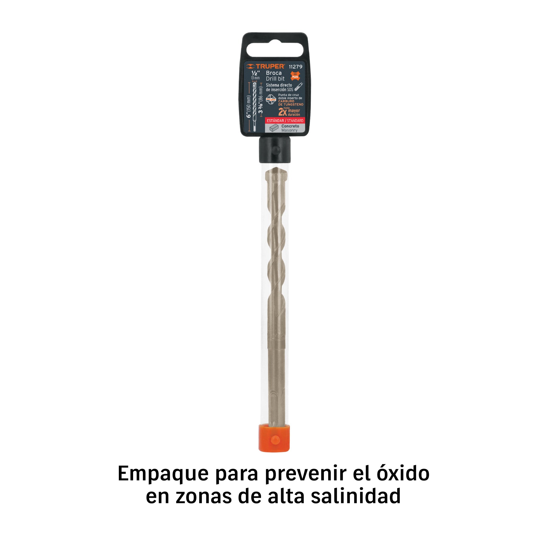 Broca con sistema directo de inserción, 1/2 x 6"