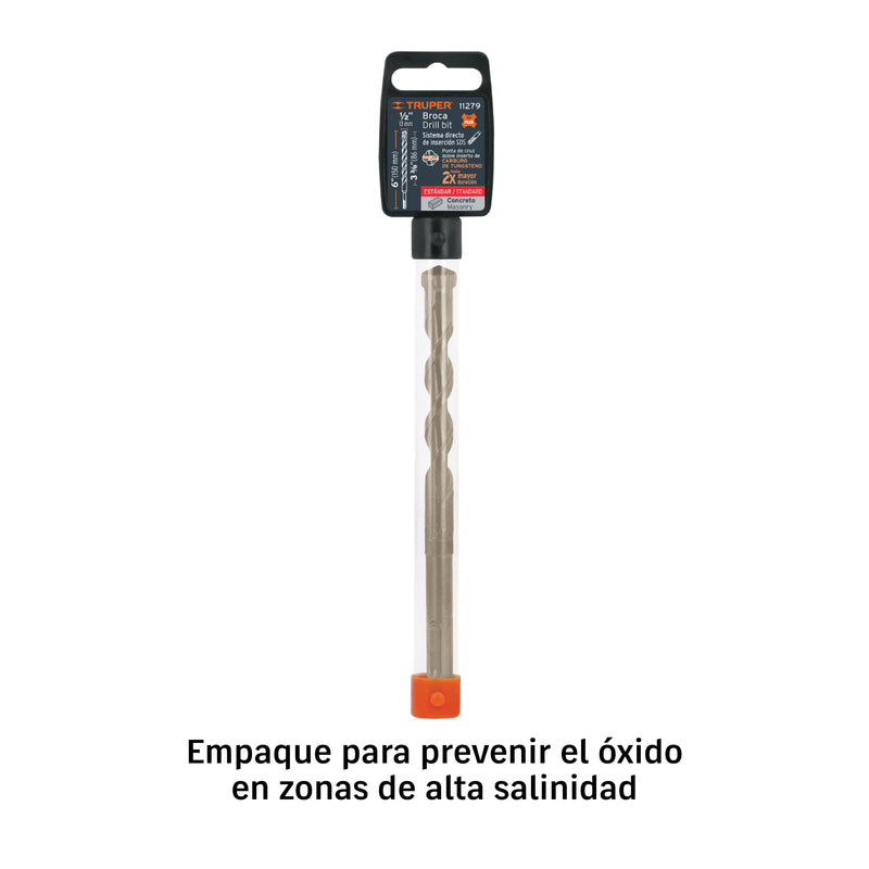 Broca con sistema directo de inserción, 1/2 x 6"