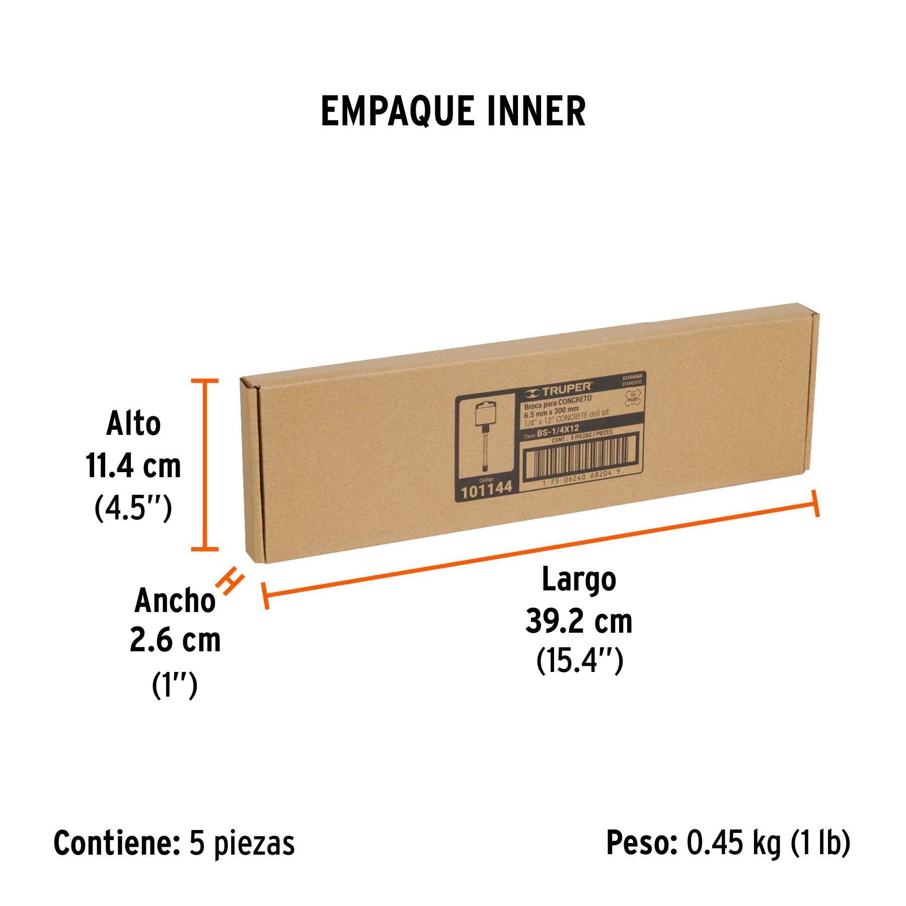 Broca SDS Plus 1/4 x 12'