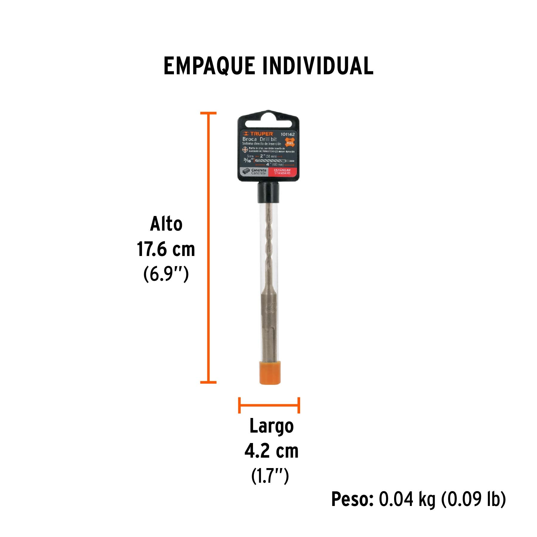 Broca SDS Plus 3/16 x 4'