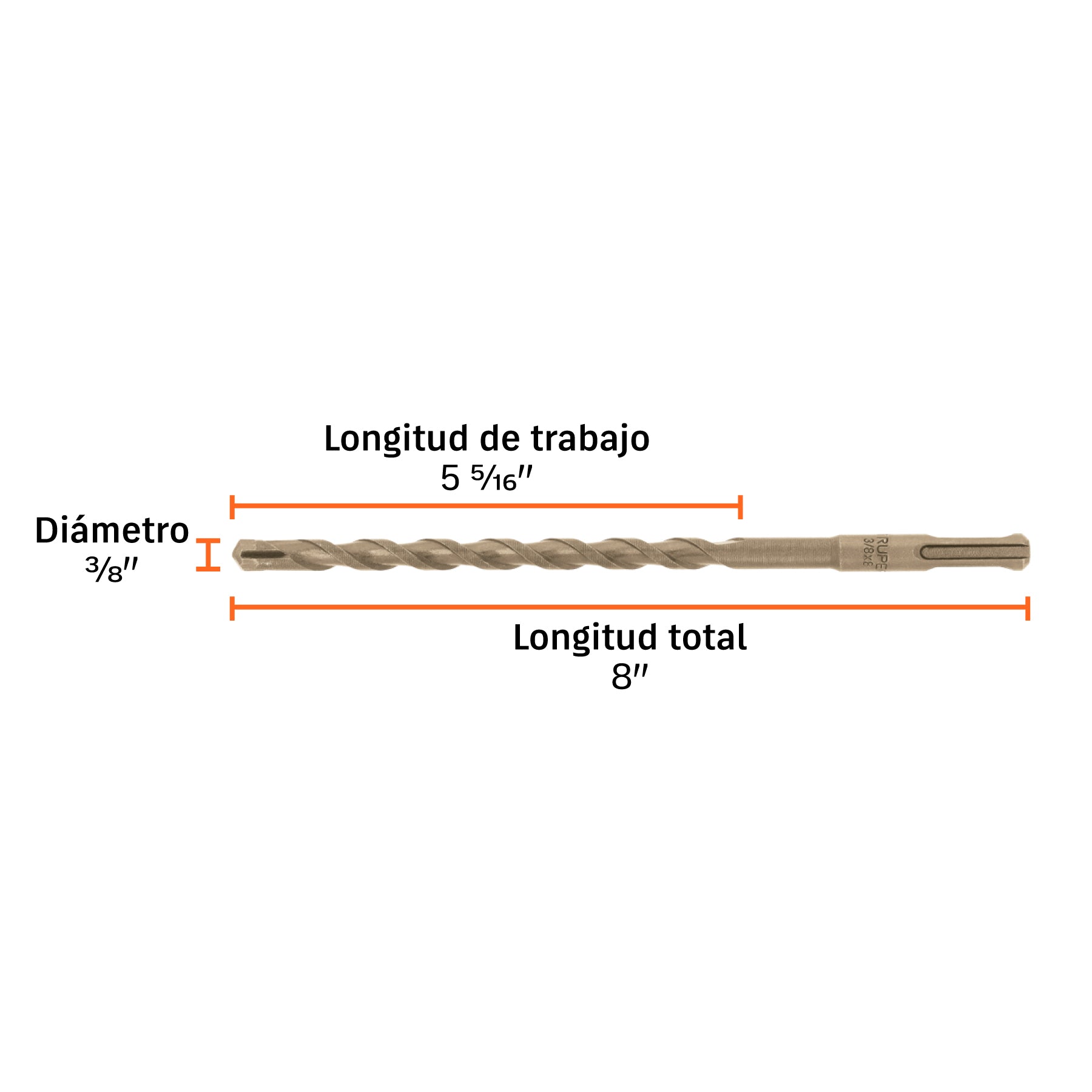 Broca SDS Plus 3/8 x 8'