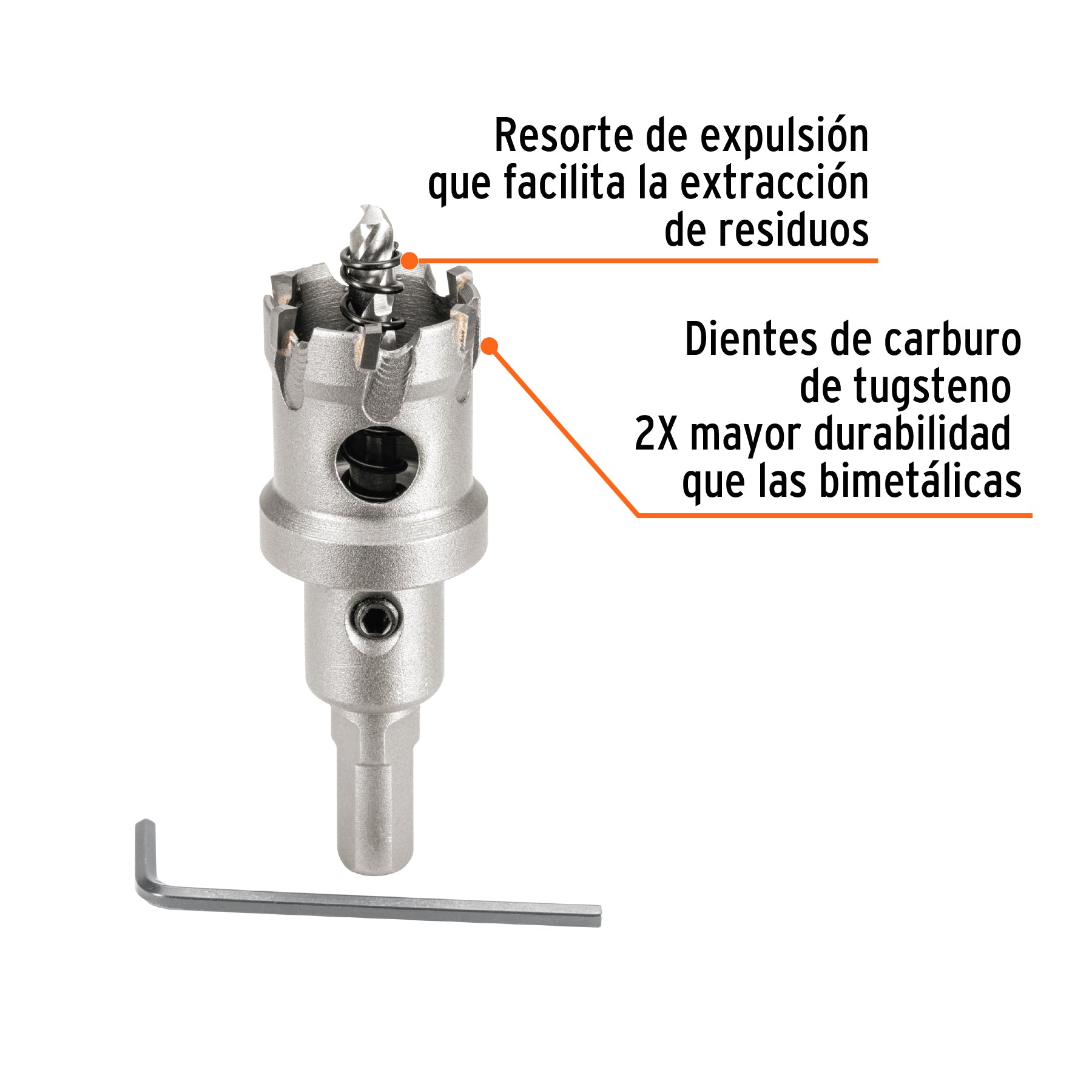 Brocasierra de carburo de tungsteno, 1-1/8', Truper
