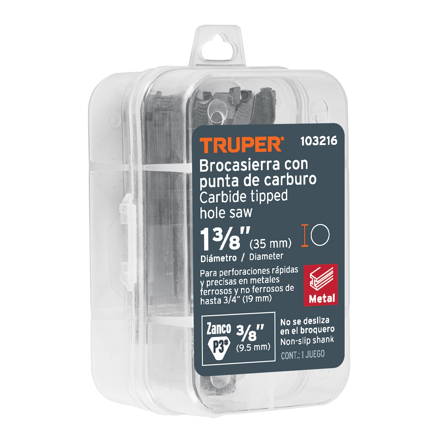 Brocasierra de carburo de tungsteno, 1-3/8', Truper