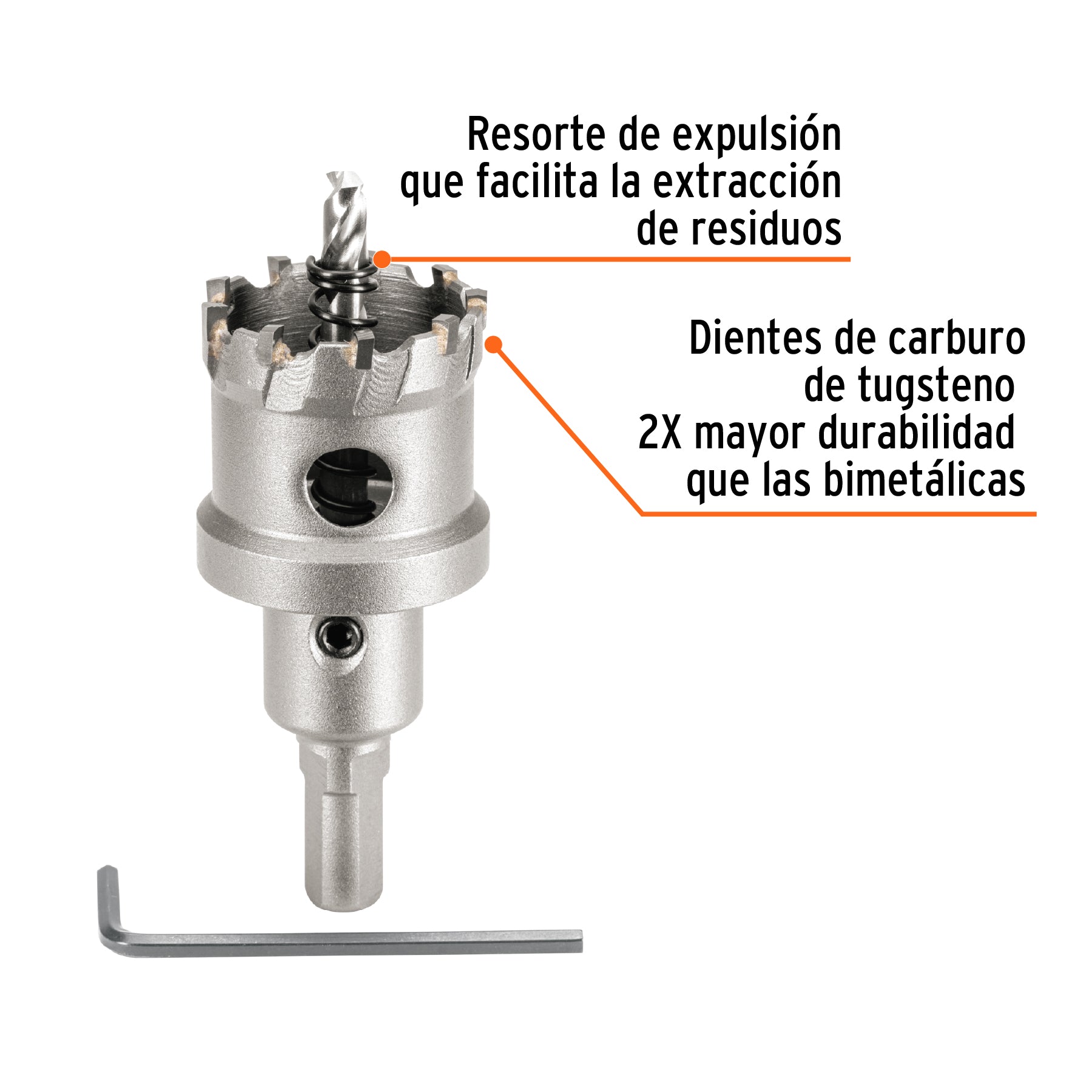 Brocasierra de carburo de tungsteno, 1-3/8', Truper