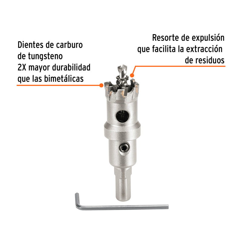 Brocasierra de carburo de tungsteno, 7/8', Truper