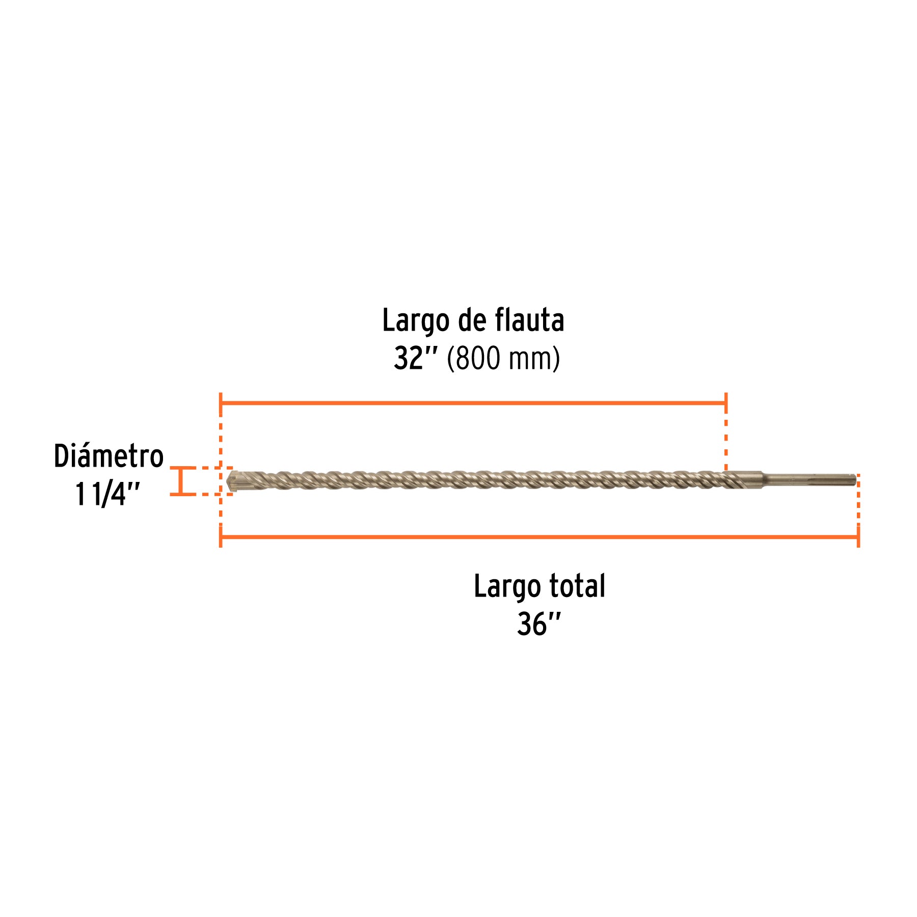 Broca SDS Max 1-1/4x36'