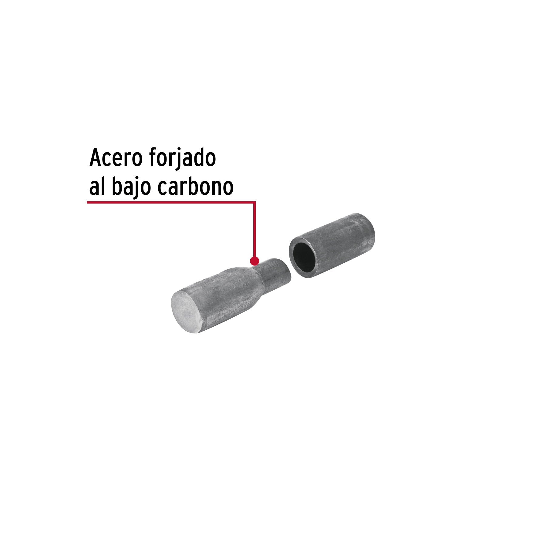 Bisagra tubular, soldable, 1/2"