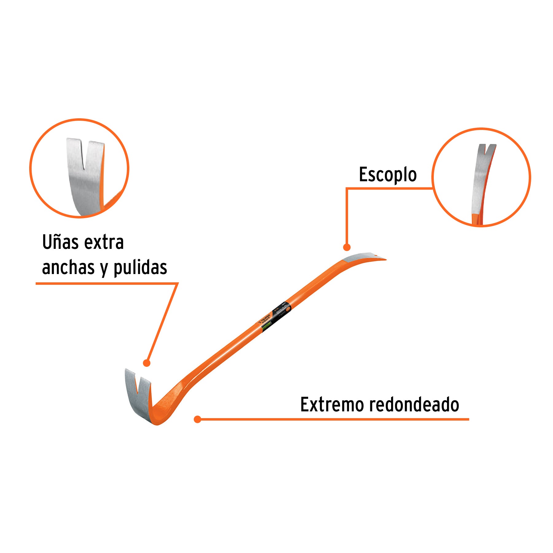 Barreta de uña de 7/8' x 75 cm, Truper Expert