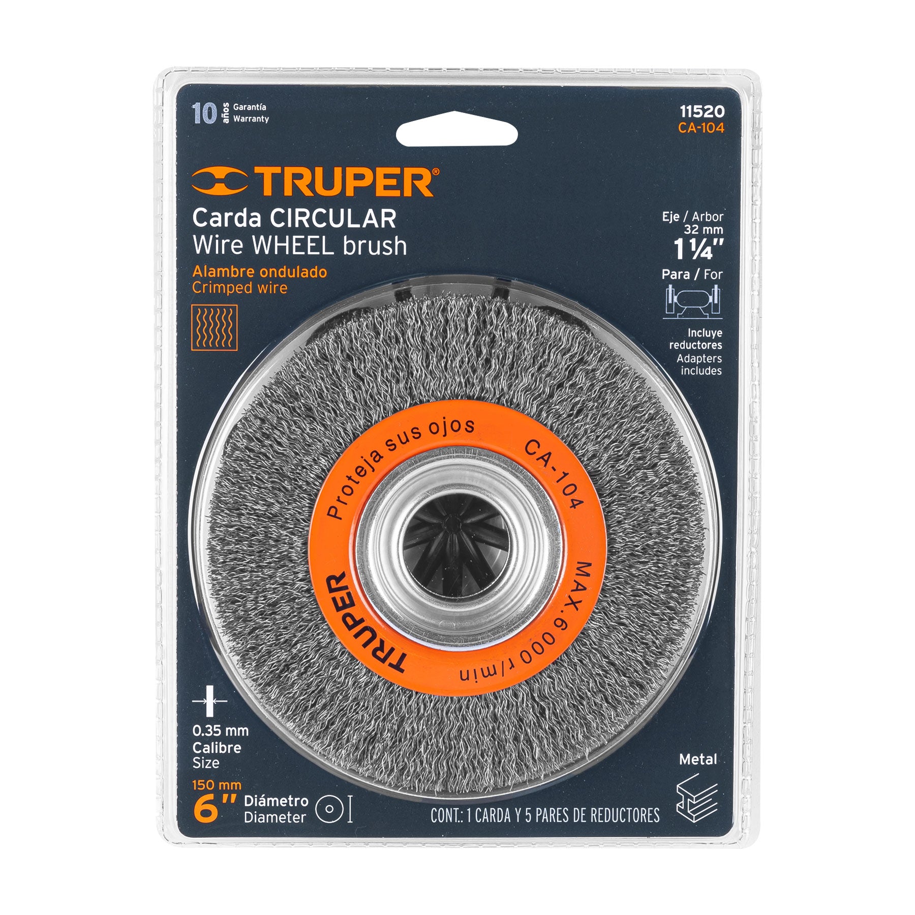 Carda 6 x 3/4" para esmeril
