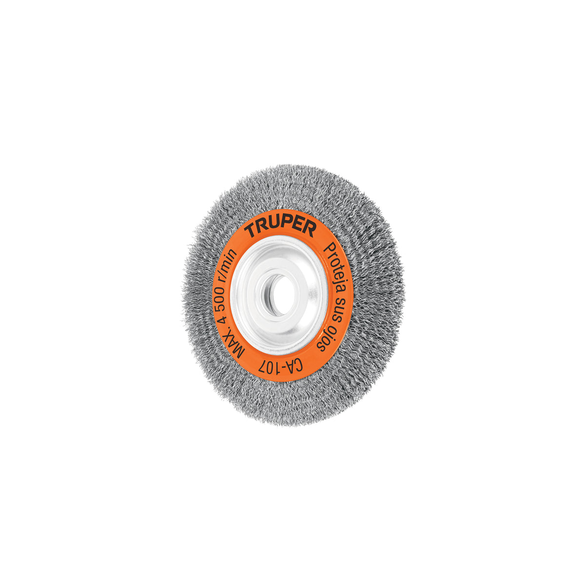 Carda alambre ondulado, 8 x 3/4" para esmeril