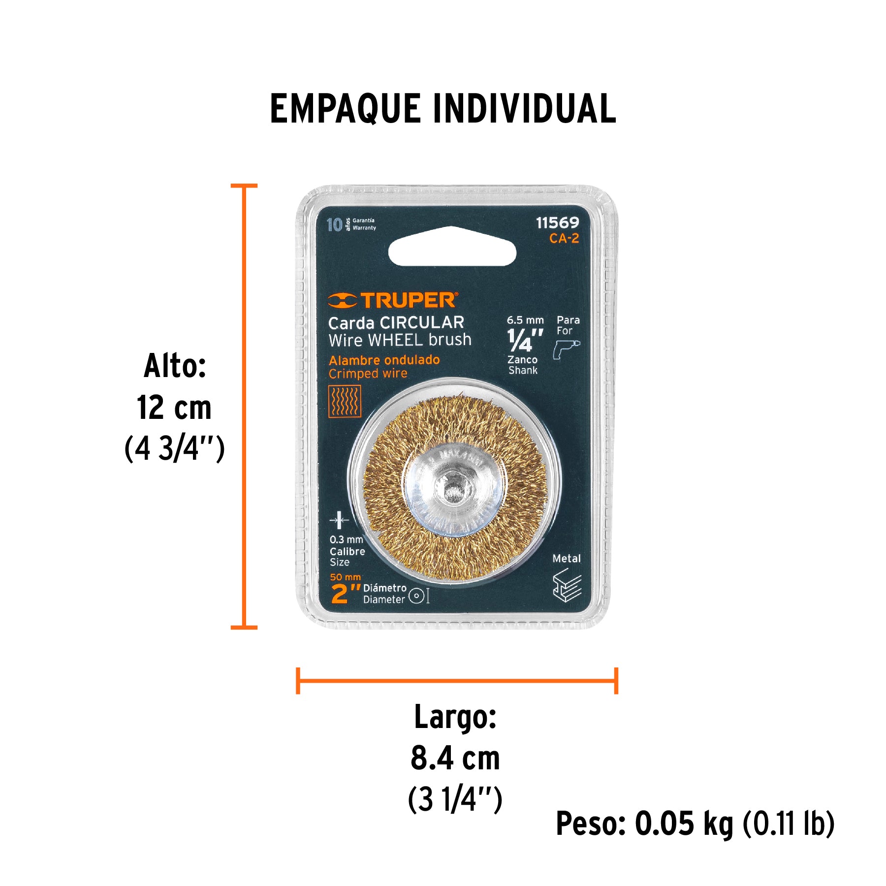 Carda circular 2" para taladro