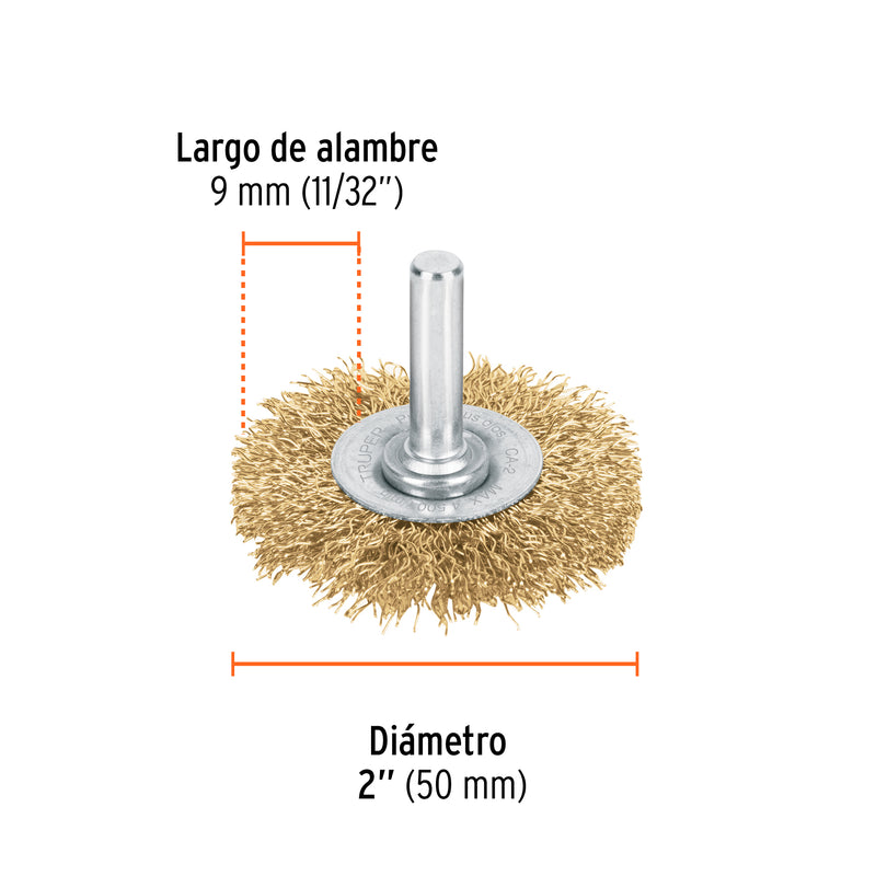 Carda circular 2" para taladro