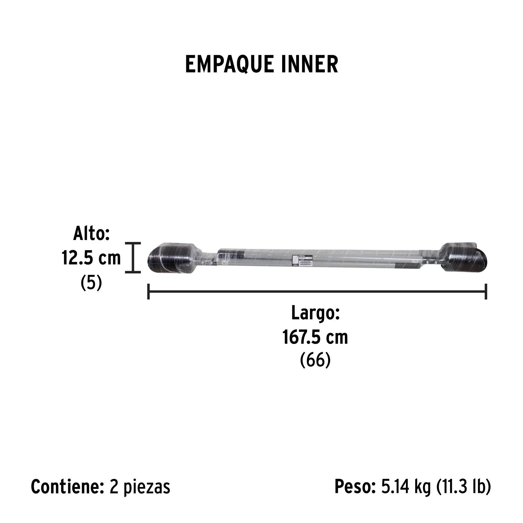 Cavador mango fibra de vidrio 44", Pretul