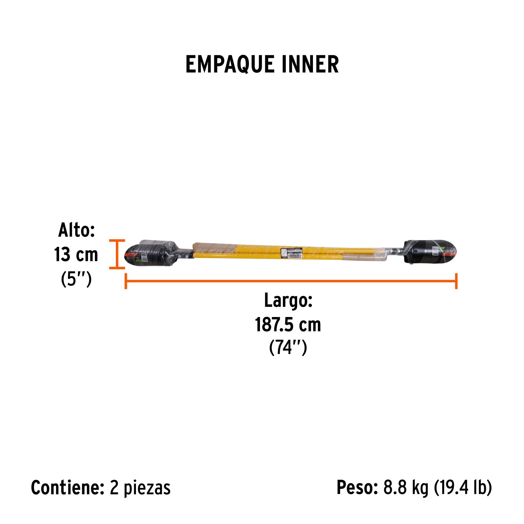 Cavador mango fibra de vidrio 48", Truper Expert