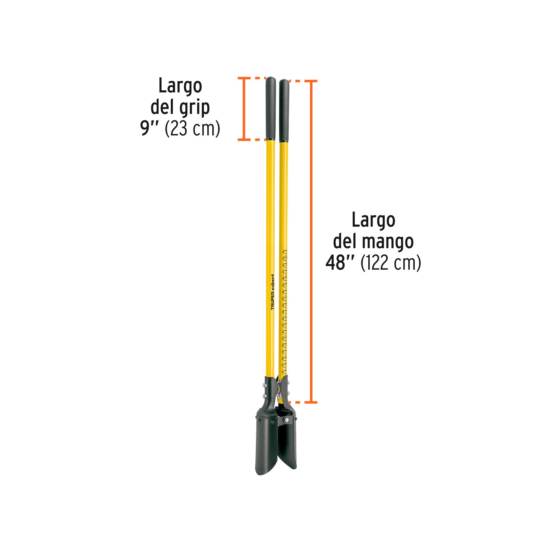 Cavador mango fibra de vidrio 48", Truper Expert