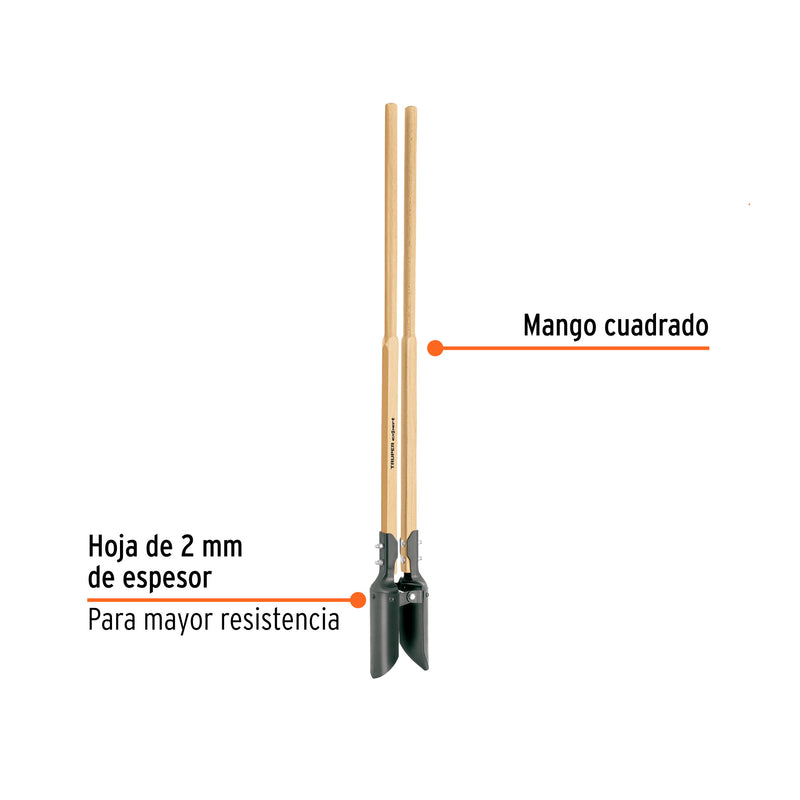 Cavador mango de madera 48", Truper Expert