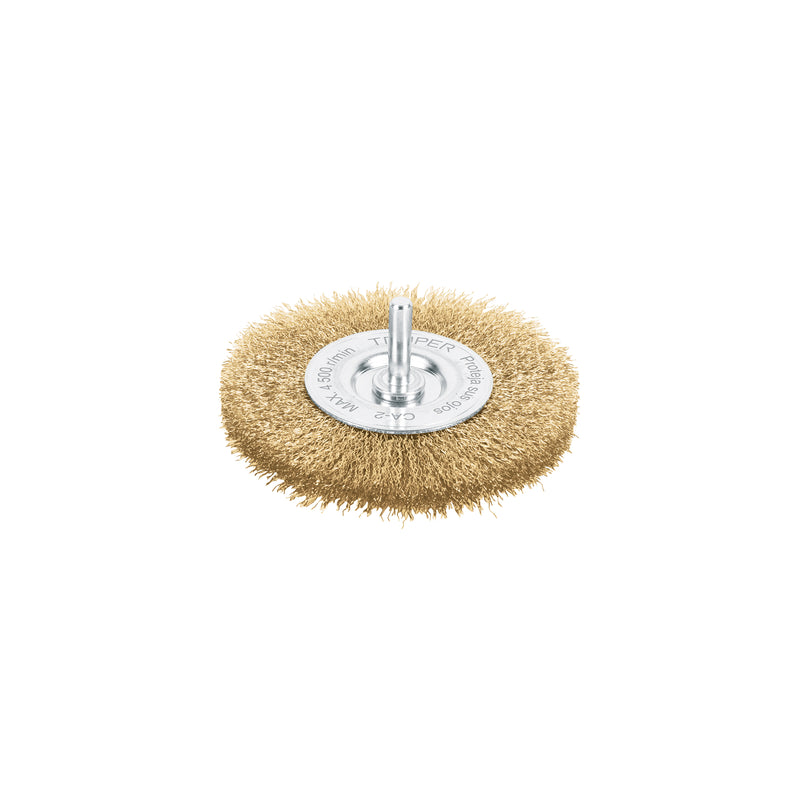 Carda circular 4", alambre fino, para taladro