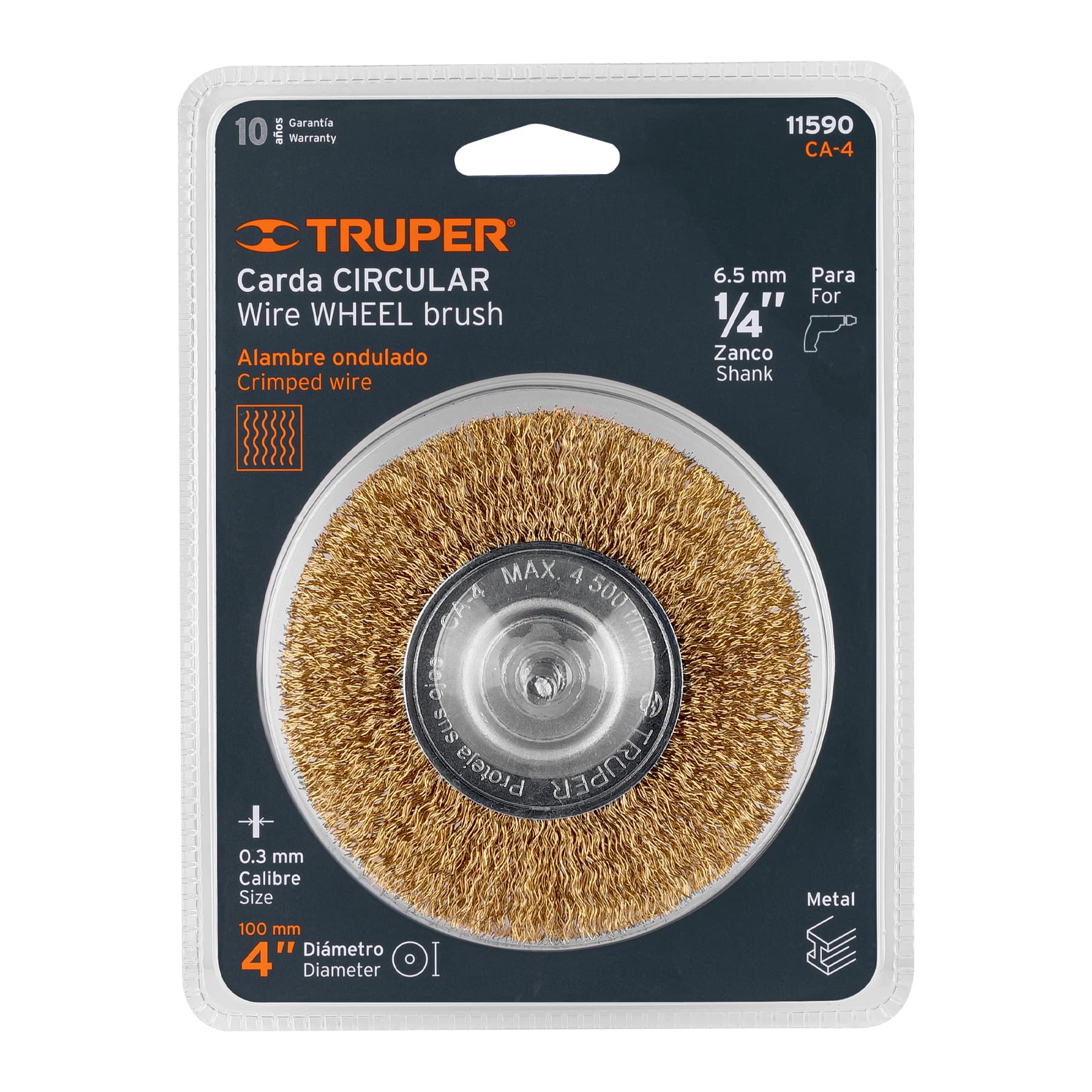 Carda circular 4" para taladro
